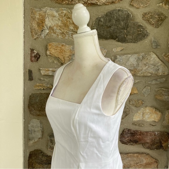 Lilly Pulitzer Square Neck Ruffle Hem Mini Dress White Womens 4 - Picture 6 of 16